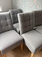 4 Eetkamerstoelen - Taupe - Woood Tijmen, Huis en Inrichting, Stoelen, Ophalen, Zo goed als nieuw, Vier, Grijs