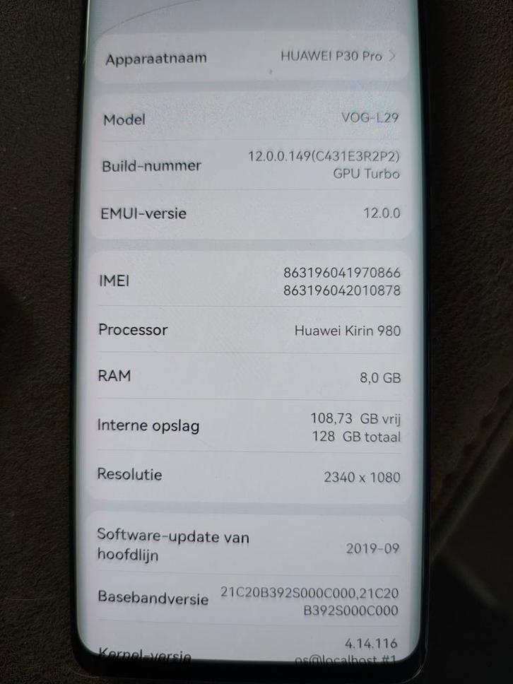 Huawei P30 Pro - Gebruikt, Telecommunicatie, Mobiele telefoons | Overige merken, Gebruikt, Zonder abonnement, Zonder simlock, Klassiek of Candybar