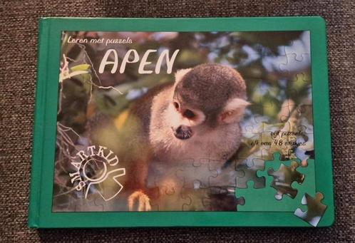 Leren met Apen - 5 puzzels splinternieuw topprijs ! !, Boeken, Kinderboeken | Kleuters, Gelezen, Ophalen