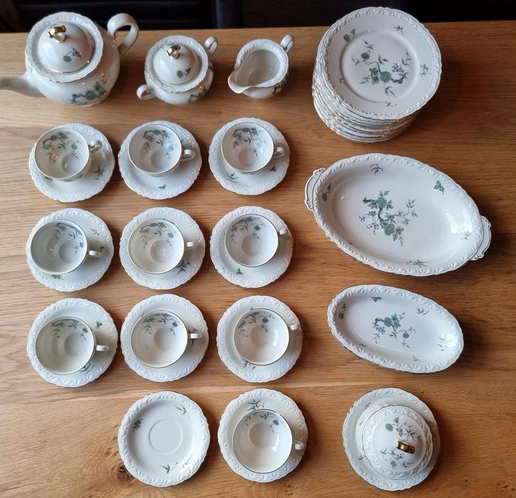Hertel Jacob Bavaria ontbijtservies (12 persoons), Antiek en Kunst, Antiek | Servies compleet, Ophalen