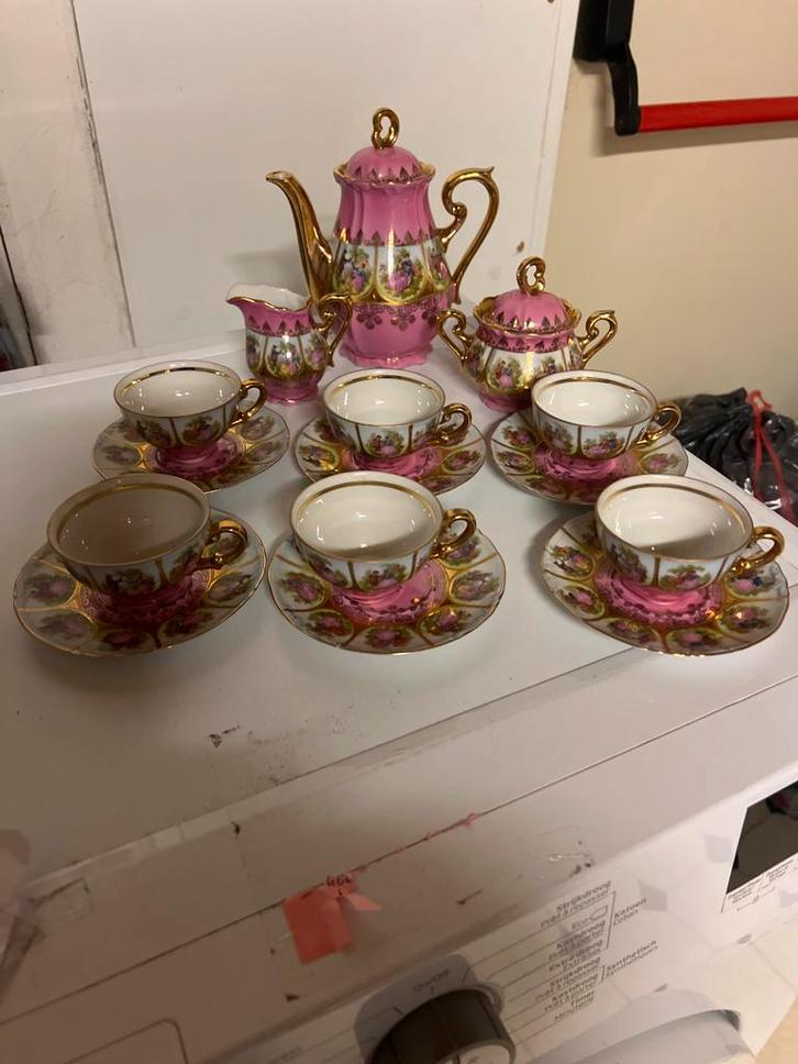 Antiek Theeservies Carlsbad JKW, Antiek en Kunst, Antiek | Servies compleet, Ophalen of Verzenden