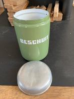 Beschuitbus groen emaille, Antiek en Kunst, Ophalen of Verzenden