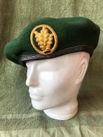 Baret met embleem Duitse Jagertruppe, Ophalen of Verzenden, Landmacht, Duitsland, Helm of Baret