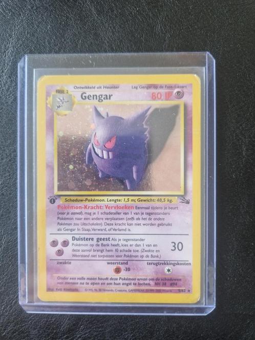 Pokemon Gengar 1st Edition Dutch holo kaart, Hobby en Vrije tijd, Verzamelkaartspellen | Pokémon, Nieuw, Losse kaart, Ophalen of Verzenden