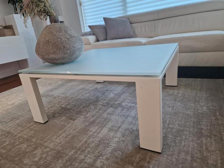 **SET Moderne Glazen Salontafel en Eettafel **, Huis en Inrichting, Tafels | Salontafels, Gebruikt, Minder dan 50 cm, 50 tot 100 cm