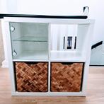 Kallax met vitrine en twee manden, Gebruikt, Glas, Minder dan 100 cm, 25 tot 50 cm