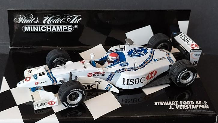 Stewart Ford SF2 Jos Verstappen 1:43 Minichamps Pol, Hobby en Vrije tijd, Modelauto's | 1:43, Nieuw, Auto, MiniChamps, Verzenden