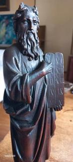 Mozes met de twee stenen Tafelen 10 Geboden . Houten beeld, Antiek en Kunst, Antiek | Religie, Ophalen of Verzenden