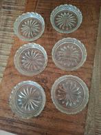 Vintage glazen onderzetters, Ophalen, Gebruikt, Glas of Kopje