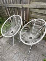 2 tuinstoelen draadstoel JYSK wit, Ophalen, Zo goed als nieuw
