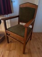 Massief Eiken Stoel met Bekleding, Ophalen, Gebruikt, Bruin, Eén