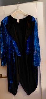 Carnavalsjas blauw glitter maat 42, Kleding | Dames, Gelegenheidskleding, Ophalen, Overige typen, Blauw, Maat 42/44 (L)