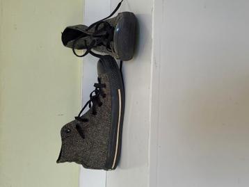 Converse zwarte tweedstof maat 37,5 beschikbaar voor biedingen