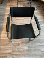 Stoel model bauer webbing met chromen poten, Ophalen of Verzenden, Zo goed als nieuw, Zwart, Bauer