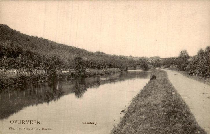 Overveen - Zanderij, Verzamelen, Ansichtkaarten | Nederland, Ongelopen, Noord-Holland, Voor 1920, Ophalen of Verzenden