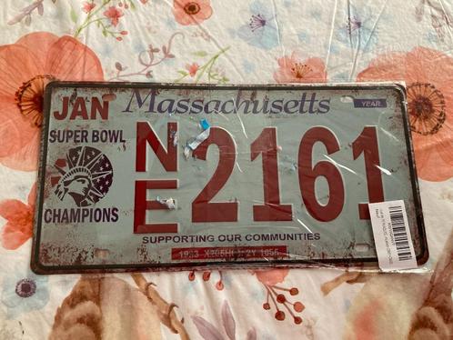Nieuwe metalen plaat - Massachusetts, Huis en Inrichting, Woonaccessoires | Wanddecoraties, Nieuw, Ophalen of Verzenden
