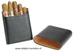 ADORINI SIGARENKOKER ECHT LEER- MAT ZWART  3-5 SIGAREN  sk06, Verzenden, Nieuw, Tabaksdoos of Verpakking