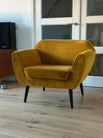 Woood fauteuil Rocco Okergeel, Ophalen, Zo goed als nieuw, 50 tot 75 cm
