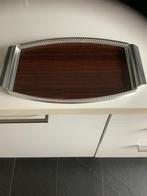 Retro dienblaadje, Ophalen of Verzenden, Zo goed als nieuw, Rechthoekig, Metaal