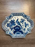 Delftsblauw wand bord de porceleyne fles motief vogel 8 hoek, Antiek en Kunst, Ophalen of Verzenden