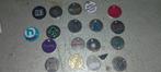 18 verschillende winkelwagen munten, Ophalen of Verzenden