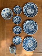 Blauw-Wit Porseleinen Servies Kangxi-stijl Handbeschilderd, Antiek en Kunst, Ophalen of Verzenden