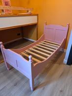 Roze Peuterbedje met Lattenbodem, Ophalen, Gebruikt, 70 tot 85 cm, Lattenbodem