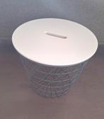 KVISTBRO Opbergtafel, groen met wit blad, 44 cm, Huis en Inrichting, Tafels | Bijzettafels, Ophalen, Minder dan 45 cm, Minder dan 55 cm