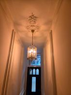Vintage Franse Lantaarn - Barik Stijl, Huis en Inrichting, Lampen | Hanglampen, Gebruikt, Vintage, Ophalen of Verzenden, Glas