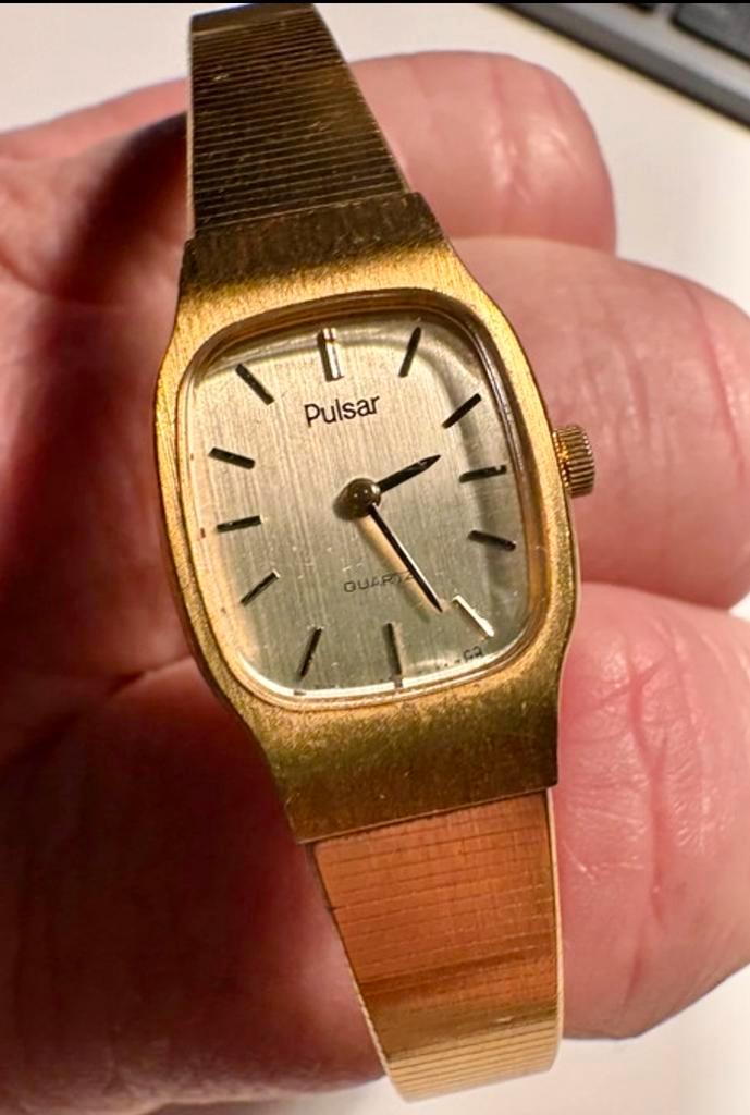 Vintage Pulsar Dameshorloge - Werkt Perfect!, Sieraden, Tassen en Uiterlijk, Horloges | Dames, Gebruikt, Polshorloge, Overige merken