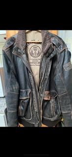 Arma Men leren vintage-look aviator jack maat 56 XL z.g.a.n., Ophalen of Verzenden, Zo goed als nieuw, Maat 56/58 (XL), Bruin
