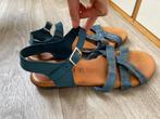 Blauwe leren sandalen met zacht voetbed, maat 39, z.g.a.n., Trisoles, Blauw, Zo goed als nieuw, Sandalen of Muiltjes