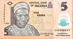 5 Naira Nigeria 2022 Bankbiljet UNC #NG1d, Postzegels en Munten, Bankbiljetten | Afrika, Los biljet, Verzenden, Nigeria