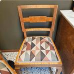 Set Art Deco Stoelen - Birdseye Esdoorn - nieuw gestoffeerd, Ophalen of Verzenden