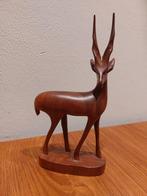 Houten Gazelle Beeld, Antiek en Kunst, Ophalen of Verzenden