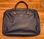 Luxe Longchamp Le Foulonné Laptoptas - Marineblauw Leer, Ophalen of Verzenden, 14 inch, Gebruikt, Aktetas