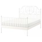 Ikea Leirvik bed 160x200 - Zwart geverfd, Huis en Inrichting, Slaapkamer | Bedden, Ophalen, Gebruikt, Zwart, Tweepersoons