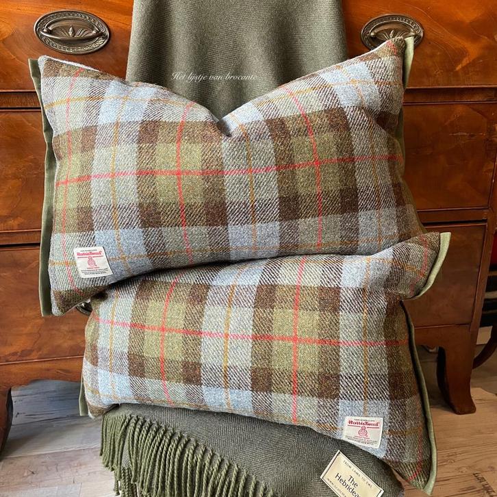 Schotse SET wollen Harris Tweed MacLeod kussens, Huis en Inrichting, Woonaccessoires | Kussens, Nieuw, Overige kleuren, Rechthoekig