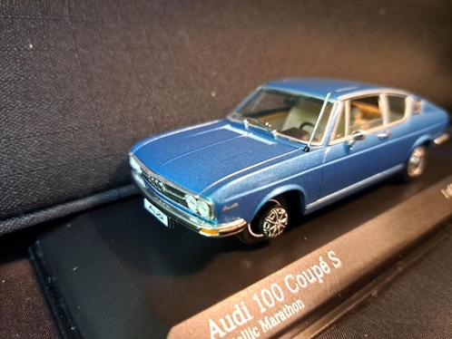 Audi 100 Coupé S 1:43 - 1969 - Blue Metallic, Hobby en Vrije tijd, Modelauto's | 1:43, Nieuw, Auto, MiniChamps, Ophalen