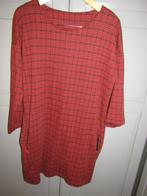 G303 NED mt XXL jurk rood zwart ruit jersey, Verzenden, Maat 46/48 (XL) of groter, Zo goed als nieuw, Knielengte