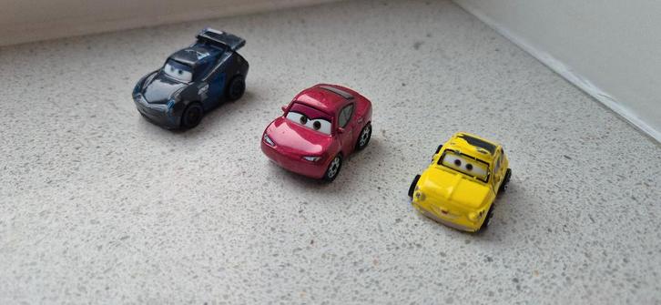 Disney Pixar Cars Mini’s (3x), Kinderen en Baby's, Speelgoed | Speelgoedvoertuigen, Gebruikt, Ophalen of Verzenden