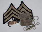 US WWII 401st Bomb Group, Dogtag & ID bracelet grouping, Ophalen of Verzenden, Landmacht, Amerika, Kleding of Schoenen