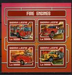 sierra leone 2017 pf blok brandweer wagens auto cars auto's, Ophalen of Verzenden, Postfris, Auto's