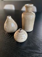 Leuke set beige vaasjes van de Intratuin, Ophalen, Overige kleuren, Minder dan 50 cm, Glas