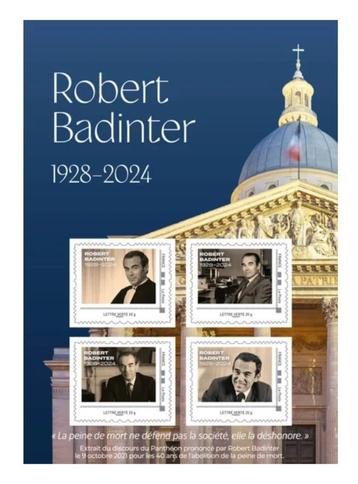 Jaar 2025 Collector 4 timbres - Robert Badinter (1928-2024). beschikbaar voor biedingen