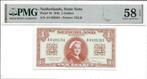 1 gulden 1945 'Wilhelmina', PMG 58 EPQ, Uncirculated, Ophalen of Verzenden, 1 gulden, Los biljet