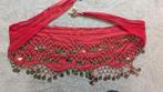 Buikdans heupsjaal met munten rood, Ophalen of Verzenden, Overige typen