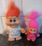 2 Troll trollen 15cm + 10cm vintage, Verzamelen, Poppetjes en Figuurtjes, Ophalen, Zo goed als nieuw