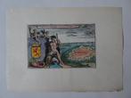 kleur gravure allegorisch Zutphen, Doesburg Bouttats 1674, Antiek en Kunst, Verzenden
