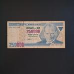 250000 lira Turkije #005, Postzegels en Munten, Bankbiljetten | Europa | Niet-Eurobiljetten, Verzenden, Overige landen, Los biljet